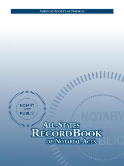 ASN All-States Notary Recordbook, North Carolina